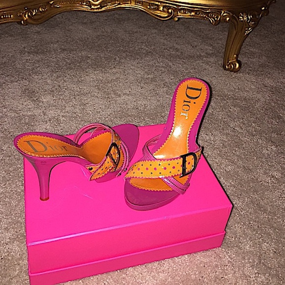 Christian DIOR Open Toe Heels. New! Size: US Size 7 1/2